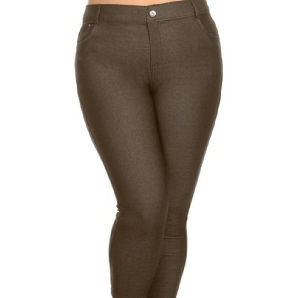 Women's 5-Pocket Skinny Capri Jegging Plus Size 2x
